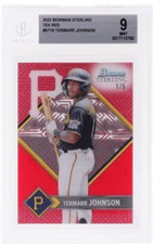 2023 Bowman Sterling Termarr Johnson Tek Red Refractor #ST18 /5 BGS 9