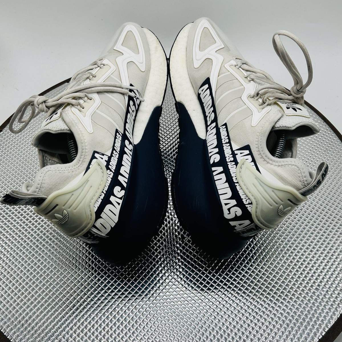 Adidas Boost Zx 2k Mens Size 12 White Navy Blue Sneakers 