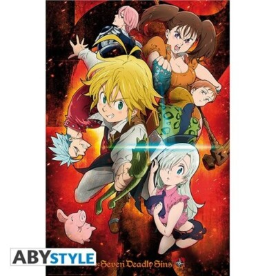 #ad #ad 2016 THE SEVEN DEADLY SINS Euro Poster 36quot; x 24quot; 91.5 x 61 cm. Netflix Series $23.99