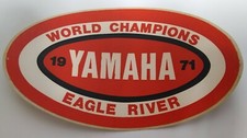 Vintage 1971 Yamaha Snowmobile World Champions Eagle River Sticker