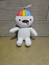 James the Odd 1s Out Baby Plooosh 11  white plush toy colorful propeller beanie
