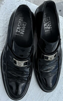 Gianni Versace Men Leather Black Shoes Oxfords Men Size 8  display picture 3