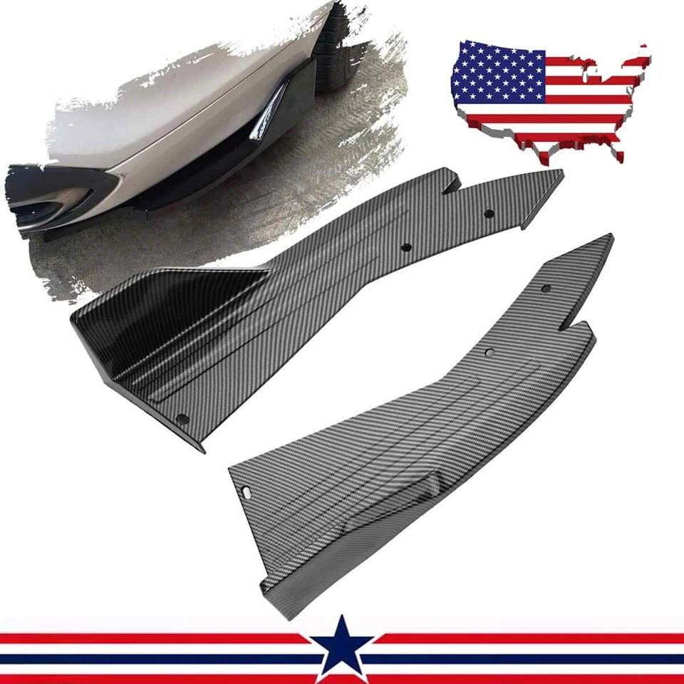 For Mazda Miata MX-5 Pair Rear Bumper Lip Diffuser Splitter Spoiler Carbon Fiber - Image 3 of 4