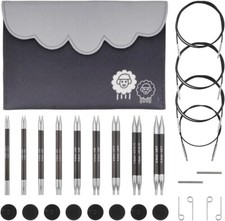 KnitPro Karbonz Interchangeable Needle Set 5" 13cm - Deluxe