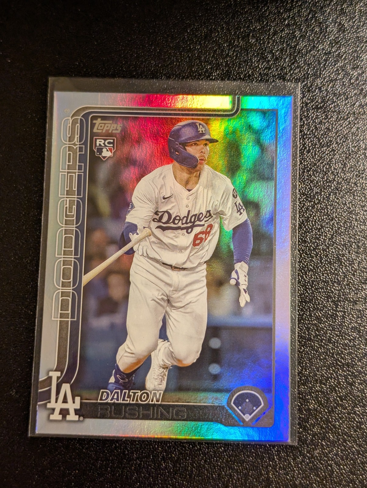 2025 Topps Update Rookie Dalton Rushing RC US38 Rainbow Foil Los Angeles Dodgers