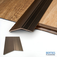 15mm Angle Edge Threshold Strip Stick Down Laminate/Wood/Tile Door Bar 0.9m