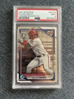 2024 1st Bowman Dylan Crews #BCP23 Chrome Prospects PSA9