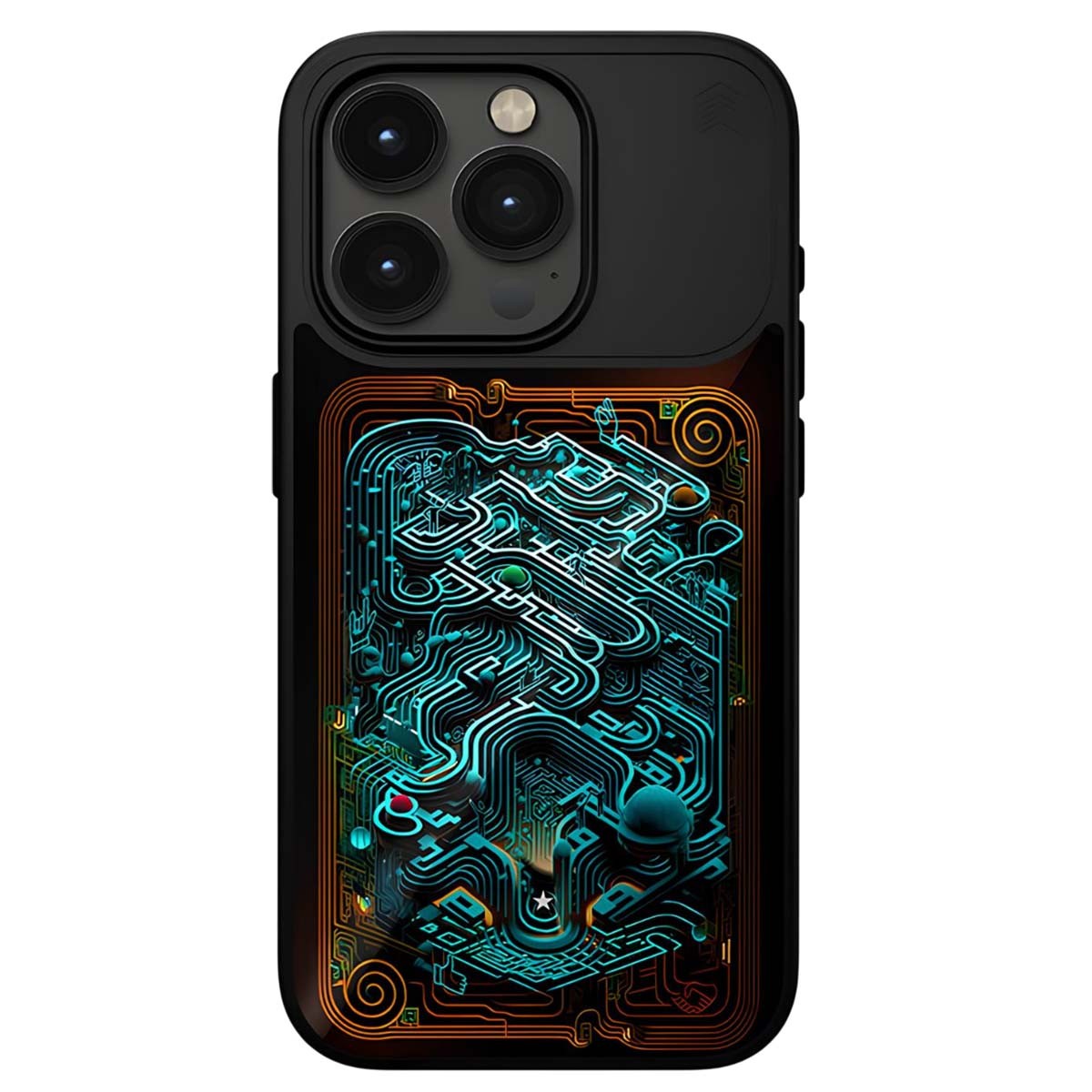 Coque iPhone 15 Pro antichoc noire en silicone thermochromique