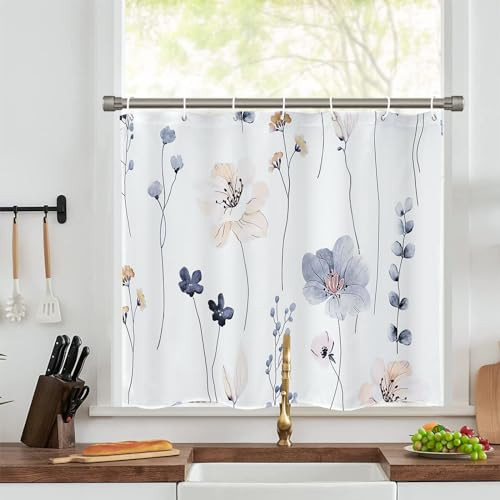 AooHome Small Bath Window Curtain Bathroom Window Curtain 80cm Length Waterproof