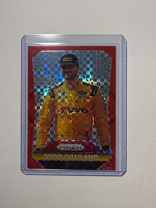 Todd Gilliland 2025 Panini Prizm NASCAR Throwback Red Power Prizm #/175