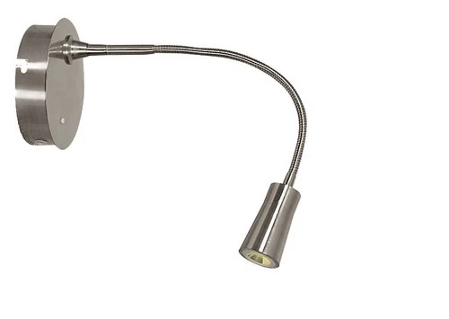 LED Wall Reading Light Access Lighting Gooseneck Brushed Steel - NEW - Picture 4 of 5