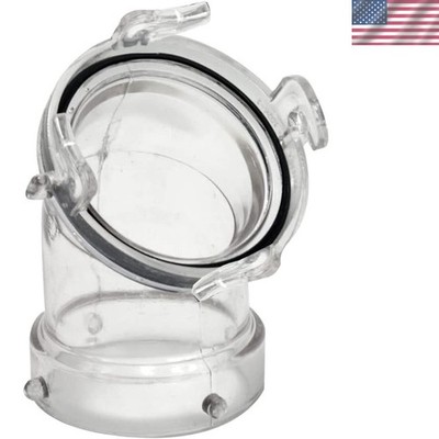 Reliable Clearview 45° Hose Adapter with Reinforced 3-Inch Bay Lug