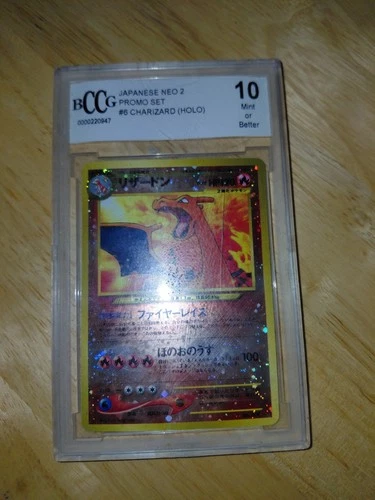 CGC 10 GEM-MINT Charizard Japanese Neo Premium File 2 Pokemon 2000 Reverse Holo