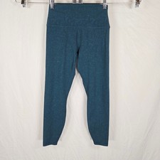 Unbranded Women High Rise Performance Leggings Navy Stretch Athleisure Size S