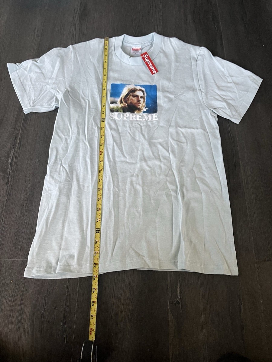 SUPREME KURT COBAIN T-SHIRT PALE BLUE MENS SIZE SMALL RARE Nirvana