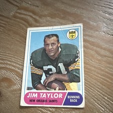 Topps 1968 Jim Taylor #160 New Orleans Saints NFL Football Card Base Set
