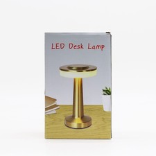 Tall Stem Copper Touch Lamp USB-C Rechargeable LED Table Lamp Dimmable Modern
