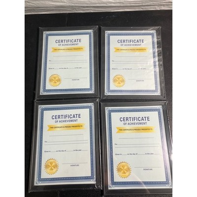 Set of 4 Greenbrier International Black Document Frames Certificate Achievement