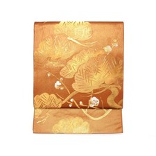 Authentic Fukuro Obi Sash with Honbukuro Real Bag  Kawashima Textiles  ...