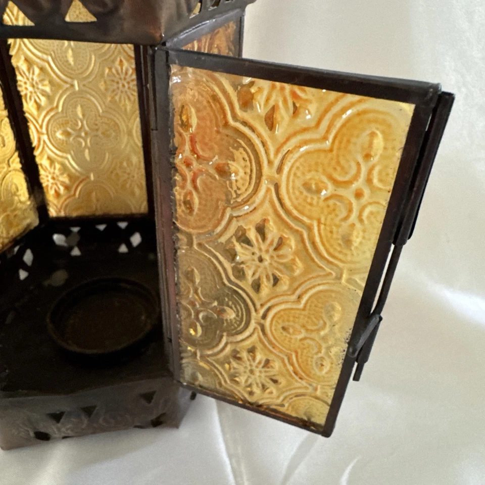 "Candelabro colgante decorativo árabe/marroquí luz de té linterna de cobre 12""" Foto 4 de 4