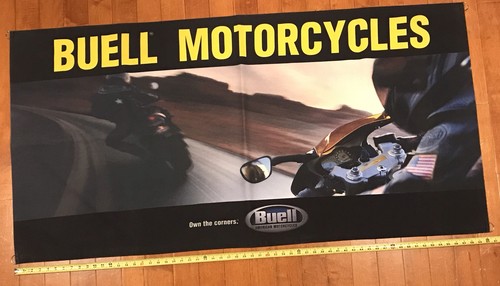BUELL MOTORCYCLES  “OWN THE CORNERS” Dealership Banner Huge 30.5x60” Like NEW
