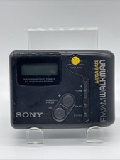 Sony FM AM Walkman Portable Radio SRF-M45 With Clip Tested Works Vtg