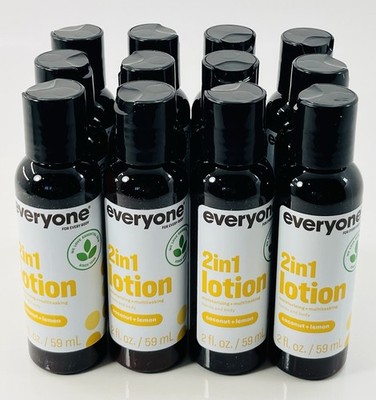 Everyone 2in1 Lotion Coconut Lemon 2oz Travel Size Lot of 12 Body & Hand