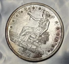 Awesome 1877 S Us Trade Dollar Coin Au+ Details Toned San Francisco Mint