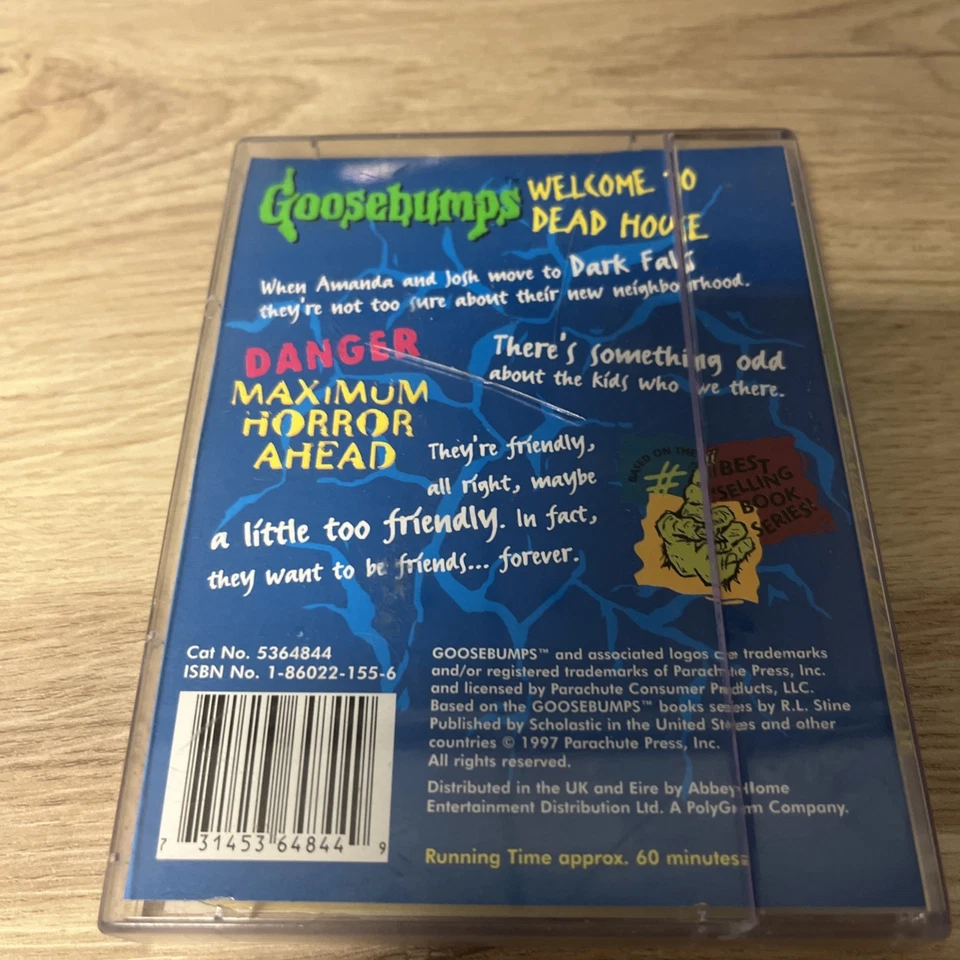 Vintage Goosebumps Welcome to Dead House Audio Cassette Book R.L Stine 1996  - Image 3 of 4