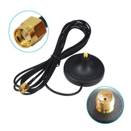 H49C 3m WLAN SMA Antennenkabel Verlängerung mit Magnetfuß Adapter