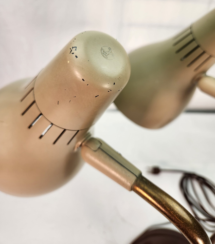 MCM Desk Table Lamp 1950's Lightolier Gerald Thurston Mid Century Modern Beige - Picture 20 of 24