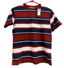 NWT Boy's Tommy Hilfiger Striped T Shirt Medium 10-12 Preppy Casualwear