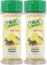 True Lemon Pepper Seasoning Blend 2 Pack Zesty Salt Free Natural Spice 4.24 Oz