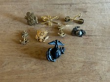 USN Army USMC Badge Pin Insignia Vintage Lot Of 8 US Military Navy Marines
