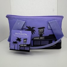 Trader Joe  s Purple Mini Insulated Lunch Bag Zippered Tote New w/ Tags