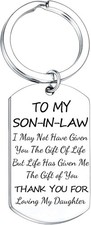Son in Law Keyring Son-in-Law Gift Ideas Gifts for Son in Law Father's Day