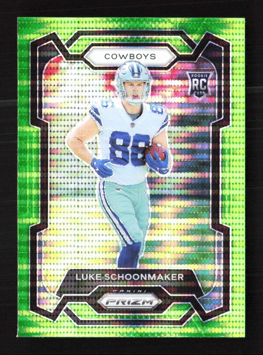 2023 Panini Prizm Green Pulsar Luke Schoonmaker RC Michigan Wolverines #325 *A*