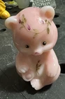 Fenton Hand Painted Glass Rosalene Bear Figurine