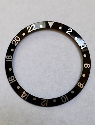 Rolex GMT-Master II 16700 16710 16760 *Serif* Super Fat Font Black Bezel Insert