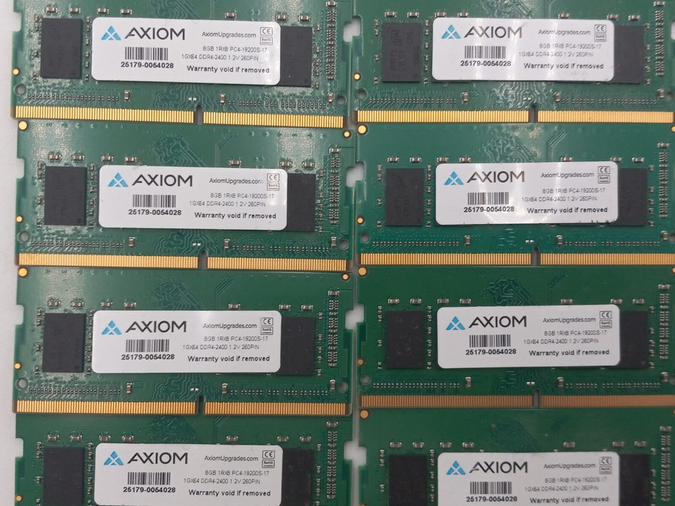 LOT OF 64 AXIOM 8GB (64X8GB) DDR4 PC4 LAPTOP MEMORY RAM (MM280) | eBay