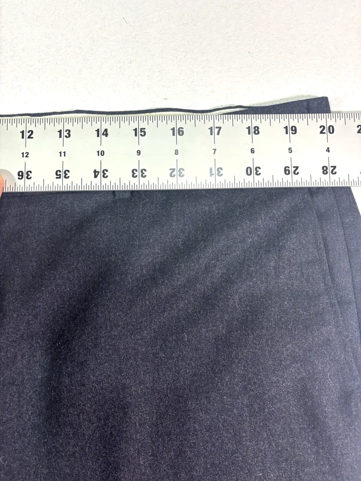 Hombres Carbón Hickey Freeman Franela Lana Vestido Pantalones Pantalones Frente Plano 40x30 Foto 2 de 4