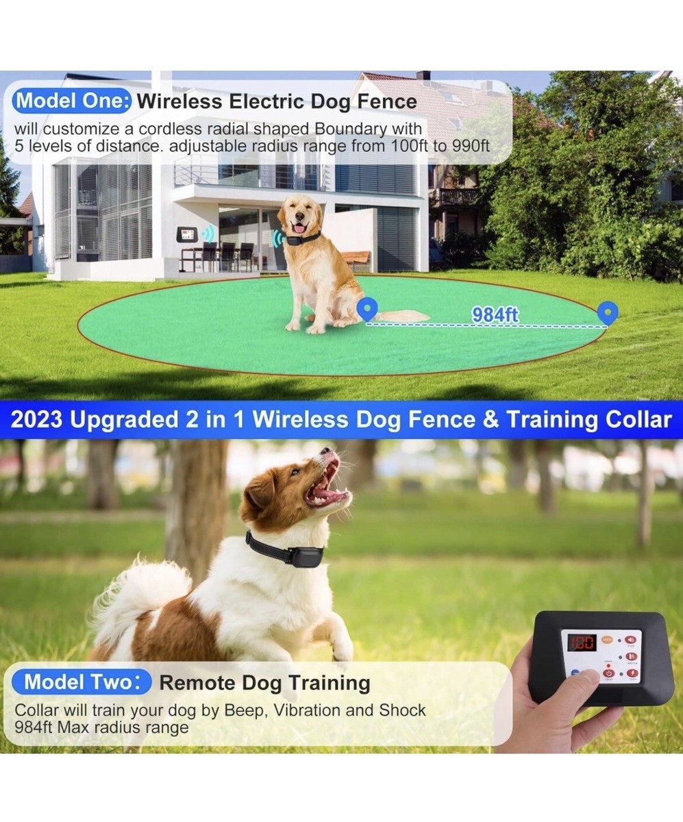 PetShield360 Wireless Dog Fence, Upgraded Electric Dog Fence w