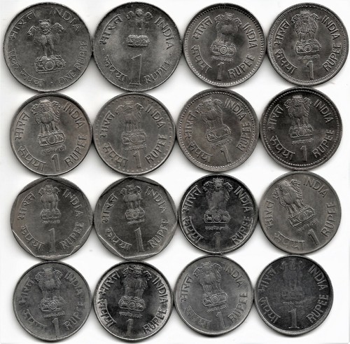 India Rupee 1, XF/UNC Set of 16 Commemorative Coins minted between 1964-2010 - Picture 2 of 2