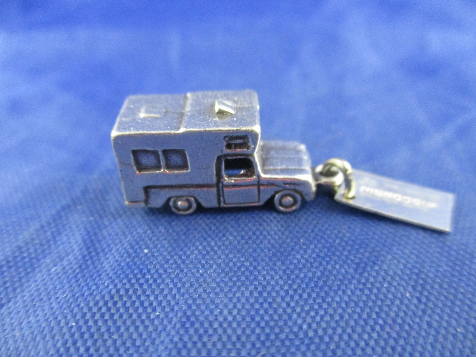 Vintage Sterling Silver RV with a Wisconsin Tag Charm