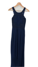 Blue Sleeveless Bridesmaid Ball Gown Dress Size 8 UK / 04 USA in Polyester