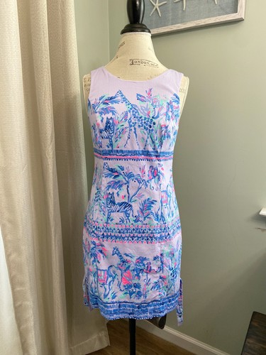 Lilly Pulitzer Mila Schichtkleid lila Verbena fruchtiger Affe heiliger Gral 4 - Bild 3 von 7