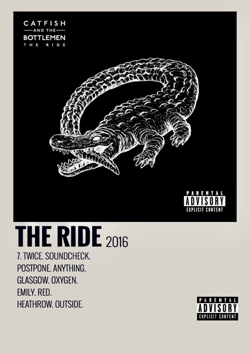 CATFISH AND THE BOTTLEMEN. THE RIDE. A4 ALBUM SONGLIST PRINT