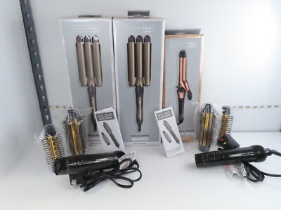 CONAIR CERAMIC/ TITANIUM CURLING IRON, TRIPLE BARREL (SLIGHTLY USED) (LOT OF 5)