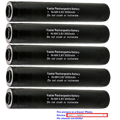 Kastar 3.6V 3.0Ah NiMH Battery for Maglight ST75175 ST75375 Poly Stinger 3 Sub C