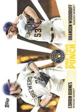 2023 Topps Series 1 Baseball Burnes / Woodruff #12P-2 One-Two Punch